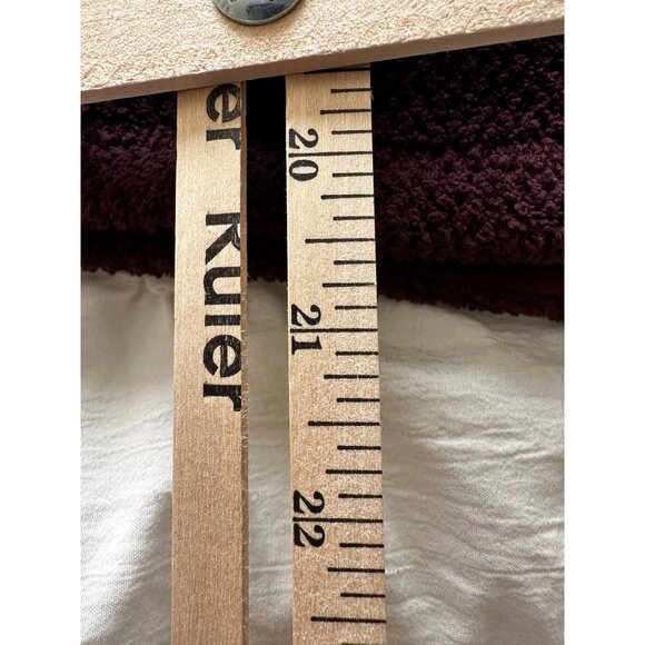 TS X-Large Bordeaux Fleece Pullover Jacket 100% Polyester Shell With Pockets - Picture 8 of 10